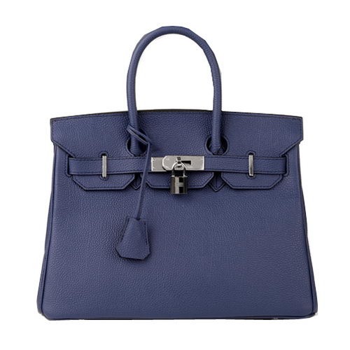 Hermes Birkin 30CM Tote Bag RoyalBlue pelle originale H30 argento