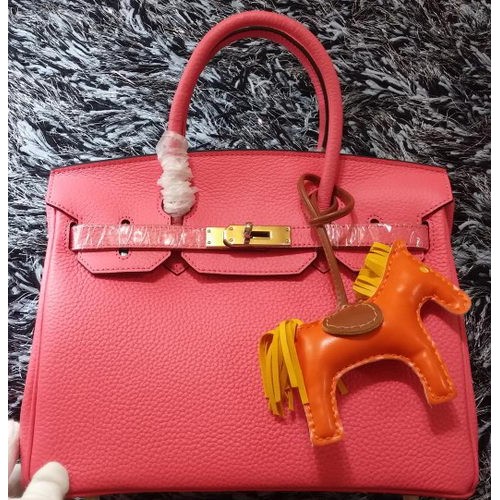 Hermes Birkin 30CM Tote Borse Litchi in pelle H30LI rosa