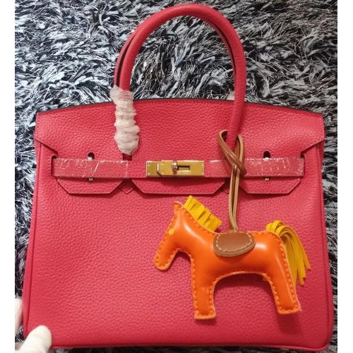 Hermes Birkin 30CM Tote Borse Litchi Pelle H30LI Rosa