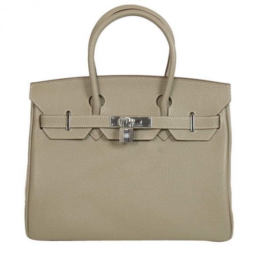 Hermes Birkin 30CM Tote Borse Liscio Togo Pelle Khaki