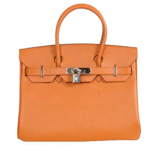 Hermes Birkin 30CM Tote Borse Smooth Togo pelle arancione