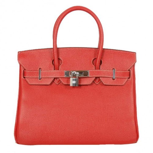 Hermes Birkin 30CM Tote Borse Pelle Togo Liscio Rosso