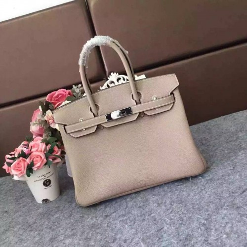 Hermes Birkin 35CM 30CM Tote Bag in pelle granulosa H35H30 grigio