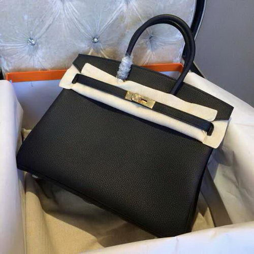 Hermes Birkin 35CM 30CM Tote Bag in pelle granulosa H35H30 nera