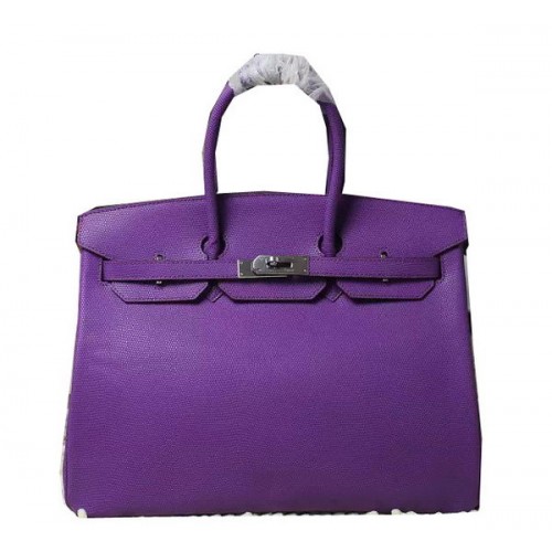 Hermes Birkin 35CM 30CM Tote Bag in pelle di lucertola H35H30 viola