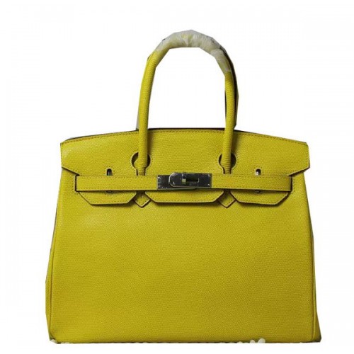 Hermes Birkin 35CM 30CM Tote Bag in pelle di lucertola H35H30 giallo