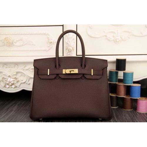 Hermes Birkin 35CM 30CM Tote Bag in pelle originale HB35O marrone