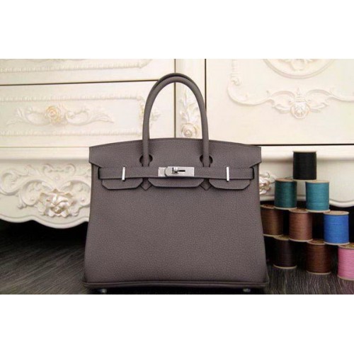 Hermes Birkin 35CM 30CM Tote Bag in pelle originale HB35O grigio