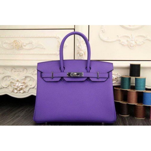 Hermes Birkin 35CM 30CM Tote Bag in pelle originale HB35O lavanda