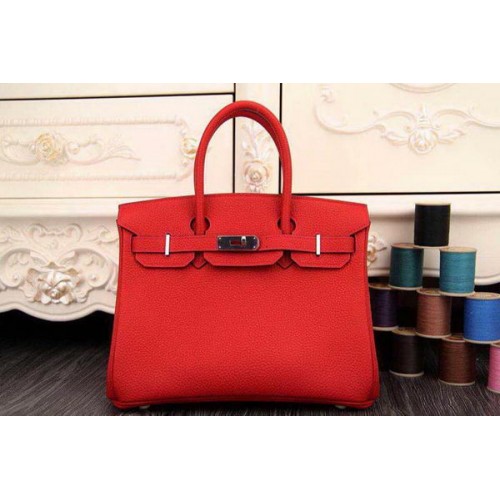 Hermes Birkin 35CM 30CM Tote Bag in pelle originale HB35O rosso