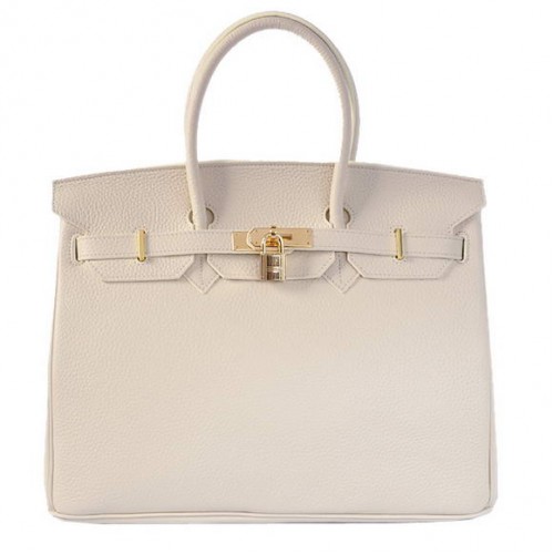 Hermes Birkin 35CM Tote Borse Togo in pelle beige dorato