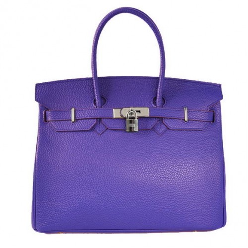 Hermes Birkin 35CM Tote Borse Togo in pelle blu argento