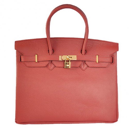 Hermes Birkin 35CM Tote Borse Togo in pelle Bordeaux d'oro