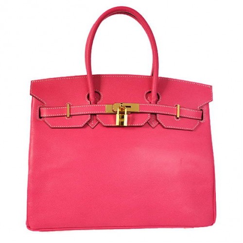 Hermes Birkin 35CM Tote Bags Togo pelle metà pesca d'oro