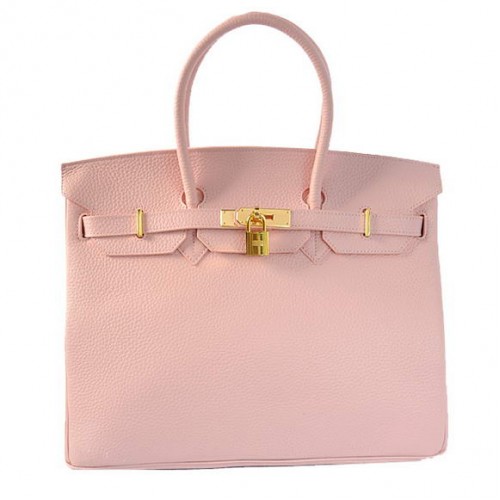 Hermes Birkin 35CM Tote Borse Togo in pelle rosa d'oro