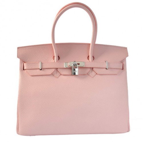 Hermes Birkin 35CM Tote Borse Togo in pelle rosa argento