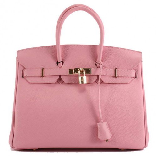 Hermes Birkin 35CM Togo borsa in pelle 6089 rosa d'oro
