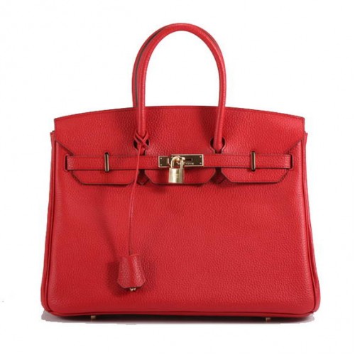 Hermes Birkin 35CM Togo borsa in pelle 6089 rosso dorato