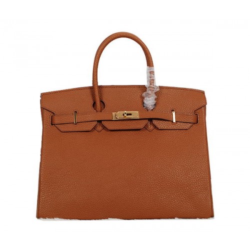 Hermes Birkin 35CM Tote Bag Cammello Pelle Clemence H35 Oro