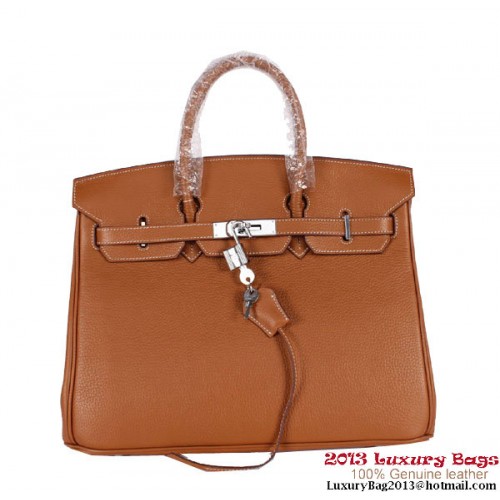 Hermes Birkin 35CM Tote Bag Clemence Pelle H-35 Camel