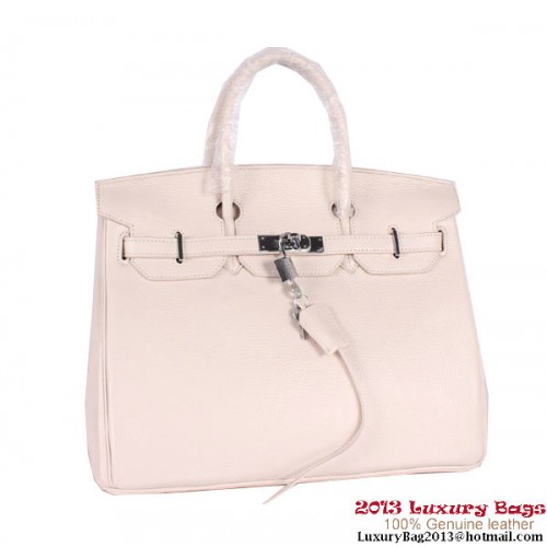 Hermes Birkin 35CM Tote Bag Clemence Pelle H-35 OffWhite