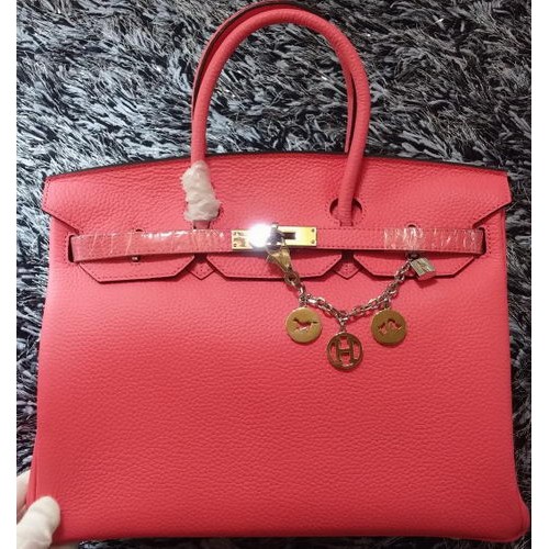 Hermes Birkin 35CM Tote Bag Litchi Pelle HB35GL Ciliegia