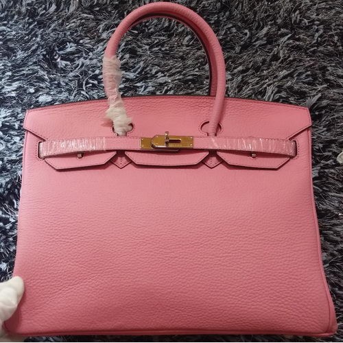 Hermes Birkin 35CM Tote Bag Litchi in pelle HB35GL rosa