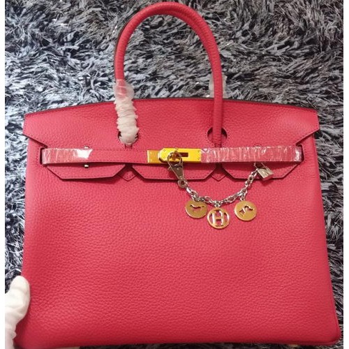 Hermes Birkin 35CM Tote Bag Litchi in pelle HB35GL Rosa