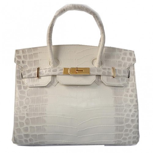 Hermes Birkin 35CM Tote Bag OffWhite Cocco Pelle Oro