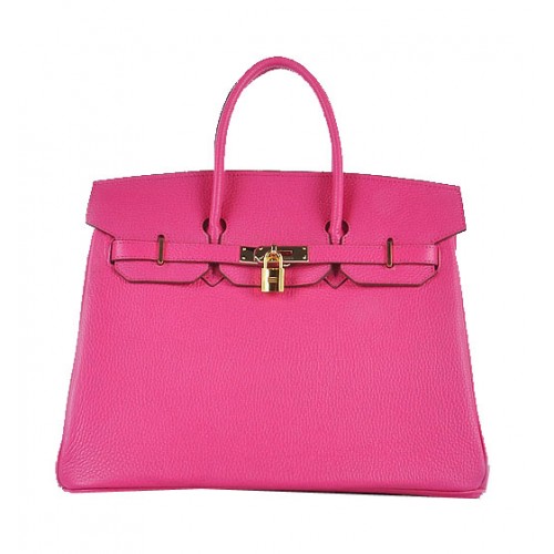 Hermes Birkin 35CM Tote Bag Rosy pelle granulosa oro