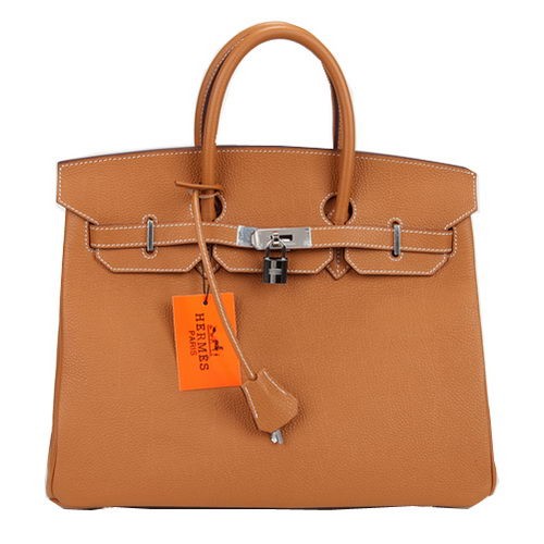 Hermes Birkin 35CM Tote Bag grano pelle originale H35 argento