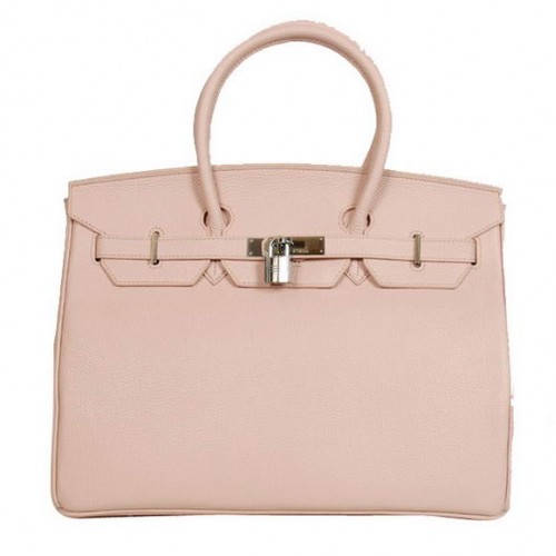 Hermes Birkin 35CM Tote Borse Smooth Togo in pelle rosa argento