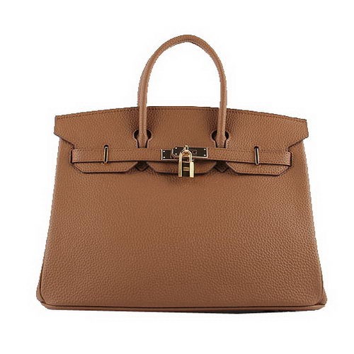 Hermes Birkin 35CM Tote Borse grano pelle granulosa H-35 oro