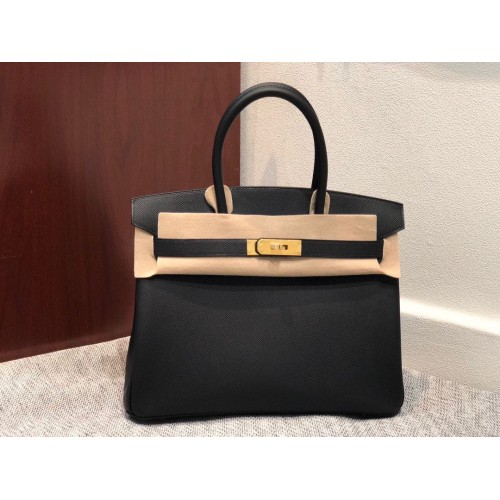 Borsa Hermes Birkin originale in pelle Epsom 30CM 17825 nera