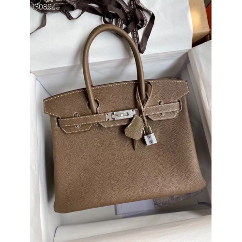 Borsa Hermes Birkin Originale Togo Pelle 17825 Grigio