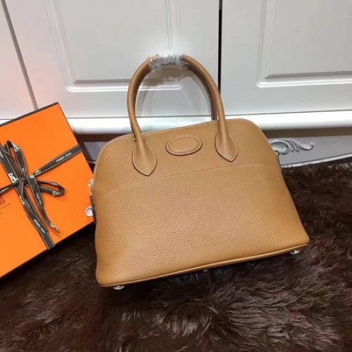 Hermes Bolide 31CM Tote Bag in pelle di vitello B3302 Grano