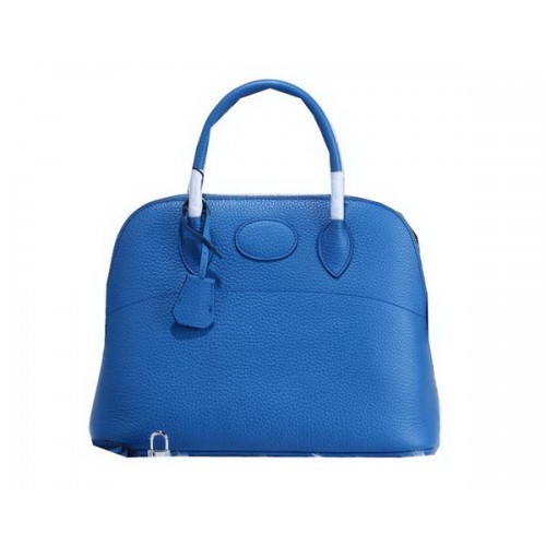 Hermes Bolide 31CM pelle di vitello Tote Bag H509083 blu