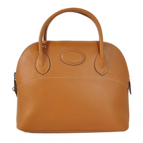 Hermes Bolide 31CM Tote Borse Clemence H1031 Camel