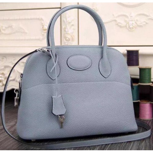 Hermes Bolide 37CM Tote Bag in pelle di vitello B1004 SkyBlue