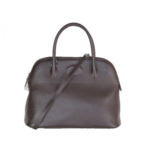 Hermes Bolide 37CM pelle di vitello Tote Borse H509084 marrone