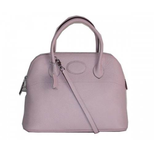 Hermes Bolide 37CM pelle di vitello Tote Borse H509084 rosa chiaro