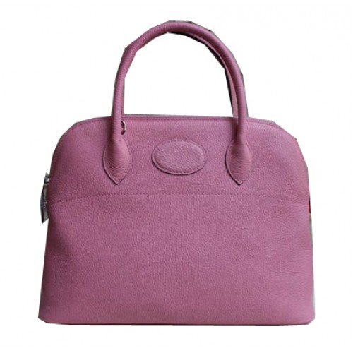 Hermes Bolide 37CM pelle di vitello Tote Borse H509084 Rosa