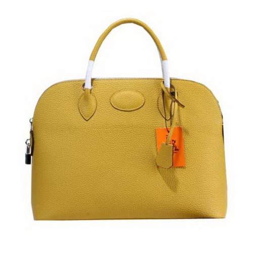 Hermes Bolide 37CM pelle di vitello Tote Borse H509084 Giallo