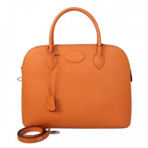 Hermes Bolide 37CM Tote Borse in pelle di vitello arancione