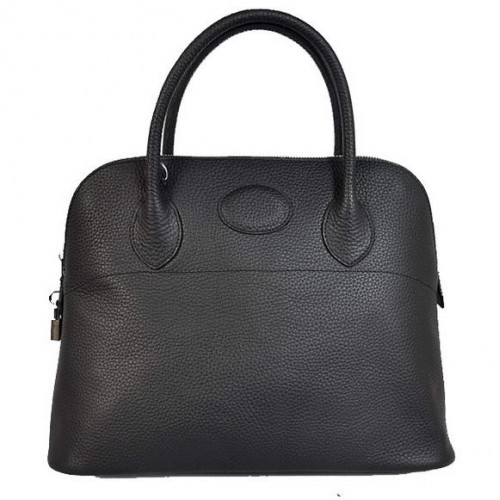 Hermes Bolide 37CM Tote Borse Clemence H1037 nero