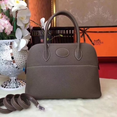 Hermes Bolide Tote Bag in pelle originale B1007 grigio