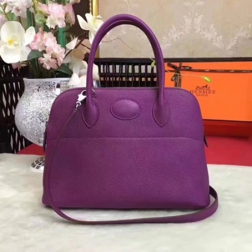 Hermes Bolide Tote Bag in pelle originale B1007 viola