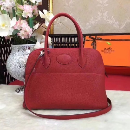 Hermes Bolide Tote Bag in pelle originale B1007 Rosso