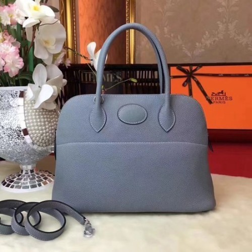 Hermes Bolide originale Tote Bag in pelle B1007 Skyblue