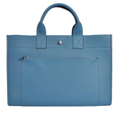 Hermes Valigetta 40CM Borsa Clemence in pelle blu